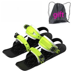 미니 숏 스키 스케이트 부츠 스키보드 슈 스노우블레이드 휴대용 겨울 야외 스포츠 스노우보드, 2)Black Yellow Adults