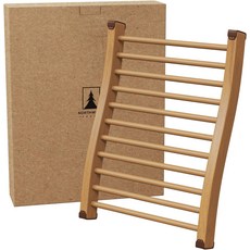 노스우드 사우나 - 등받이 캐나다 레드 시더 우드 수제 인체공학적 S자형 지지대 및 미끄럼 방지 패드, Pine Wood - 1 Pack