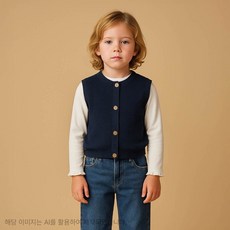 밀리밤 1만원할인 SALE 아동 키즈 토들러 베이직 와플 조끼 면조끼 아동조끼 간절기 코디템