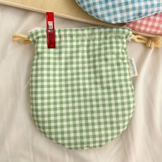 格子圖案保暖布套 暖手毛絨外套, 綠小格（不含電熱餅）,適合直徑12電熱餅（空袋）, 1個