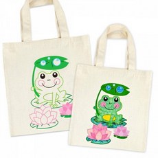 만들기대장-에코가방 채색그리기-개구리, 상세페이지 참조, 1.컬러