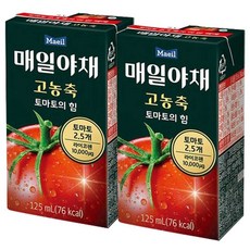 (매장정품) 매일 유업 토마토의 토마토 주스 힘 125ml x 48개(24개x2박 239094, 48개