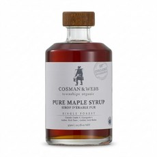 자연에서 얻은 달콤함 캐나다 유기농 코스만웹 퓨어 메이플시럽 375ml 1개