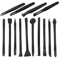 스크래퍼 껌칼 퍼티 나이프 10PCS 플라스틱 스크레이퍼 도구 + 4PSC 정밀 정전기 방지 핀셋 스크래치 없는 청소 펜 모양 단단한 다용도 공간 작은, 스크래퍼 껌칼 퍼티 나이프 10PCS 플라스틱 스크레이