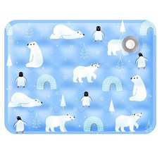슈슈펫 반려동물 캐릭터 아이스 젤 쿨매트, 북극곰, 1개, 블루
