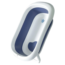 加大款嬰兒摺疊浴盆, 藍紫色, 1個