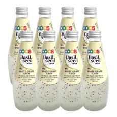 쿠스 바질씨드 드링크 백포도향, 8개, 290ml
