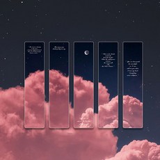 감성 빈티지 예쁜 책갈피 북마크, 1개, 핑크구름