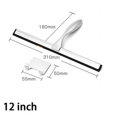 스퀴지 실리콘 고무 샤워 10 스틸 긁힌 인치 자국 스테인레스 유리 있는 12 욕실 14, 01 12-hook