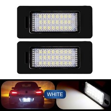 자동차 LED 번호판 번호등 램프 오류 없음 폭스바겐 투아렉 7P 2011 부품 액세서리 2, WHITE