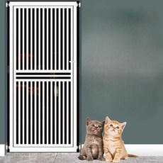 무타공 방묘문 펜스 고양이 안전문 중문 울타리 180cm, 흰색 180cm, 상세 페이지 참고
