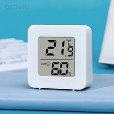 오스틴포유 미니 디지털 온습도계 (화이트) 벽걸이디지털시계온습도계