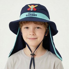 햇빛차단 필수품 헬로카봇 캐릭터 어린이 트임모자