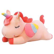 ʚ ɞGIFTME5台灣現貨夢幻獨角獸娃娃 超軟Q款 少女心禮物 生日禮物 居家擺件 兒童節禮物, 粉色, 1個, 40cm