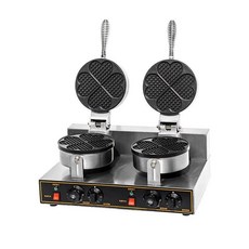 업소용 2구 크로플 와플 기계 메이커 제조기 디저트 카페, 양면4구와플오븐