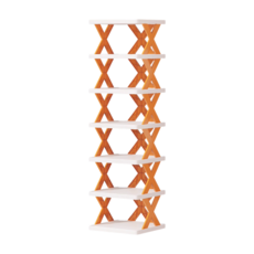 多層X型鞋架 多層鞋架 分層鞋架 拖鞋架 組合鞋架 室內拖鞋架 鞋櫃鞋架 鞋收納 鞋盒 鞋架, 橙色, 1個