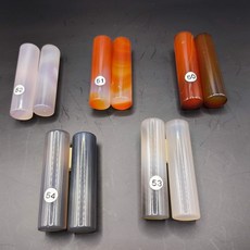 精選石材印章，手感溫潤舒適，獨特紋理，文件書畫落款皆宜, 50紅瑪瑙對印, 1個