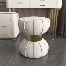 화장대 스툴 보조 의자 패브릭 마카롱 디자인 수납 모던, 화이트