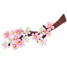 (유니아트)8000 벚꽃나무가지 1개 환경구성 펠트완성품