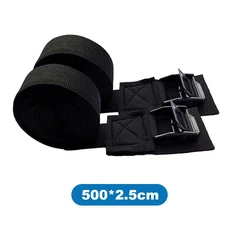 자전거 루프 캐리어2팩 2/3/4/5m * 2.5cm 검정색 고정 스트랩 강력한 래칫 수하물 가방화물 래싱 아연 합금, 500X2.5cm