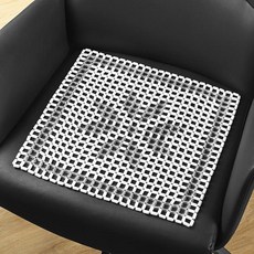 운전석방석 차량 자동차 쿨 시원한 카 사계절 옥돌 구슬, 화이트 팔각형 48x48, 1개