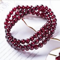 와인 레드 멀티 서클 멀티 레이어 가넷 폭스 전송 팔찌 올해 조롱박 크리스탈 팔찌 생일 선물 여성