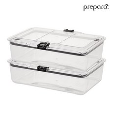 [프리파라] 트라이탄 래치락 밀폐용기 6호(3.1L) 2개, 6호(3100ml)