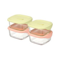 락앤락 바로한끼 밥용기 Lite 410ml 2P+2P LNG502S4 182915, 락앤락 410ml 2P+2P