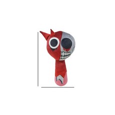 Xcao Sprunki Plush 리듬 박스 인형 놀이 솜털 장난감, 레드헤링본 20cm 60g, 1개