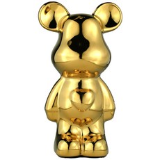라푸유 세라믹 베어브릭 인테리어 장식품 곰돌이 피규어, 골든