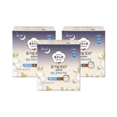 좋은느낌 100순면커버 입는 오버나이트 대형 8매 3개, 8개입