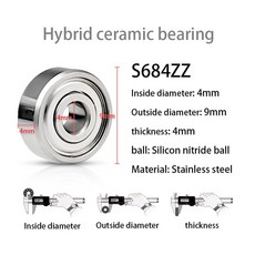 623 695 683 낚시 688 1PCS 세라믹 624 685 693 10PCS 684 선박 696ZZ 수정 686 687 694, S684ZZ 4x9x4mm, 1개