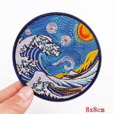 UFO 자수 패치 마운틴 캠핑 의류에 대한 패치에 철 열 접착 버섯 바느질 스티커, PE5112CT