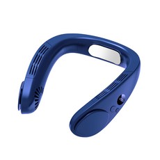 頸掛式風扇，解放雙手，多檔調節，低噪音，長續航，時尚便攜, 皇家藍, 掛脖冷風扇