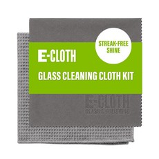 E-Cloth 극세사 창문 클리닝 천 키트 - 창문 거울 자동차 렌즈 안경 등을 위한 유리 클리닝 천 줄무늬 없는 세척 세탁기 세탁 가능 재사용 가능한 타월 - 재, Gray