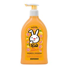 sanosan 珊諾 兒童2合1洗髮沐浴露 400ml 寶寶溫和洗淨 呵護肌膚, 1個, 500ml