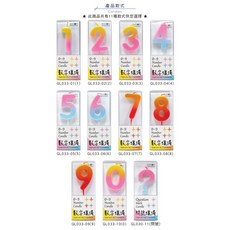 數字蠟燭 生日蠟燭 漸層色 慶生 佈置 派對 蛋糕裝飾 GL033 四季紙品禮品, 1個, 8