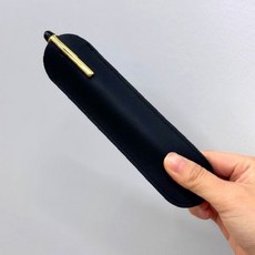 필기구 보관 케이스 가죽 펜 파우치 블랙 휴대용 만년필 수납 사무용품 정리함 필통, 1개, 상세페이지 참조