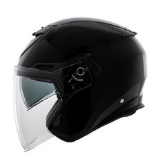LUBRO CRUISE TECH 素色 雙鏡片 內襯全可拆 3/4罩 安全帽 雙D扣, 黑-M、XL