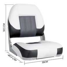 접이식 요트 보트 의자 회전 폴딩 선박 좌석 낚시 배 보조 쾌속정, 파란색과 흰색 좌석, A. 블랙화이트