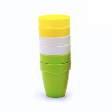 Oce 다회용 물컵 파티 칼라 PP컵 소 6p 위생컵 아이스 커피잔 쥬스잔