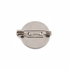 국산 평판 브로치핀 50EA 원형판 브로치 부자재 DIY 재료, 50개, 18mm(실버)