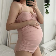셔링 끈조절 임산부수영복
