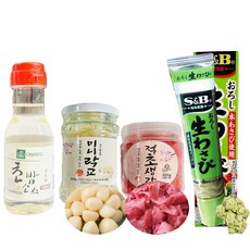 일식 초밥 회 재료 세트 와사비 락교 적초생강 단촛물, 1개, 643g