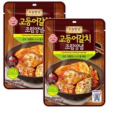 오뚜기 즉석 간편요리 엄마손맛 오늘밥상 고등어갈치조림양념 120g 2개