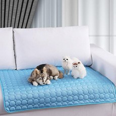 꿈꾸는비 반려동물 쿨매트 XL 쿨링패드, 블루 XL