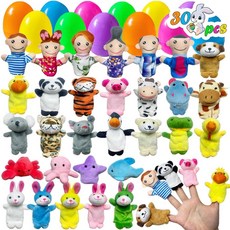 해외 AsmaArt 미리 채워진 부활절 달걀 동물 손가락 인형 장난감 및 사냥 바구니 스터퍼 상품 용품 30개 미국매장정품+ 1852138, 해외 AsmaArt 미리 채워진 부활절 달걀 동물 손가