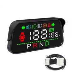 20162022년 Tesl Model 3Y 모델용 차량 HUD 속도계 헤드업 디스플레이 디지털 알람 방향 지시등 제동등 도어 기어 표시등 케이블 4M 포함