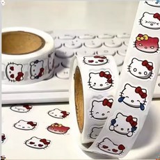 헬로키티 롤스티커 500매 다꾸 폰꾸 산리오 스티커, 1개, 키티