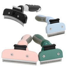 寵物梳子 寵物脫毛梳 一鍵脫毛 寵物除毛梳 廢毛梳 浮毛梳 梳毛刷 去毛梳 寵物金屬梳子, 綠,L-大尺寸, 1個